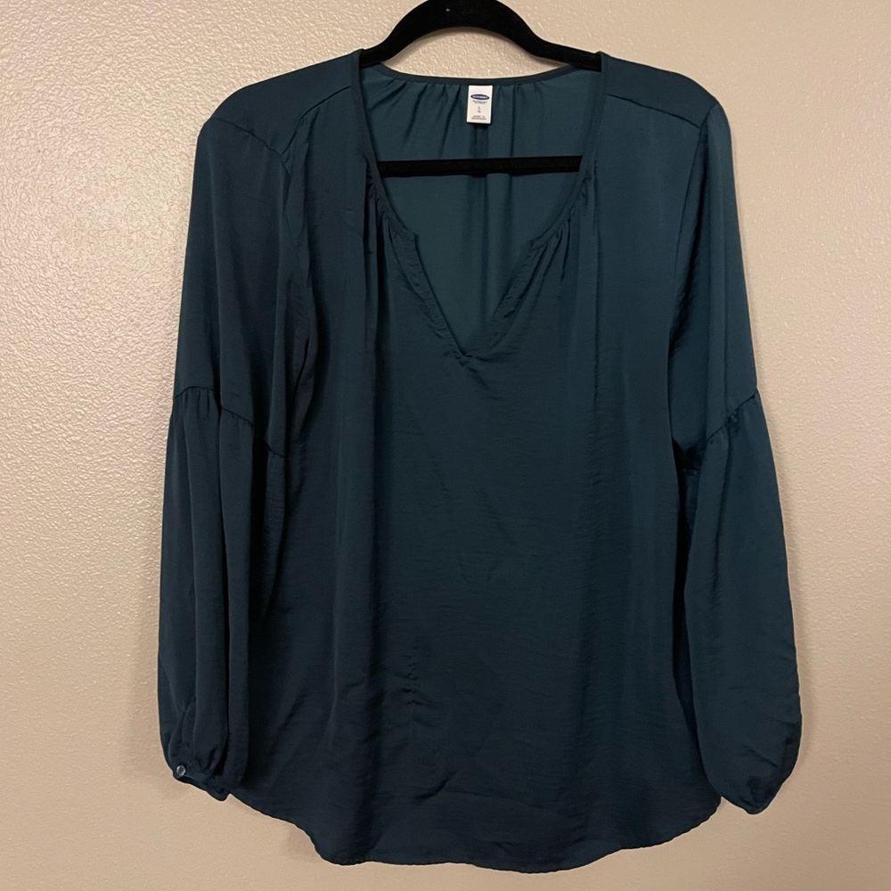 Teal Long Sleeve Blouse